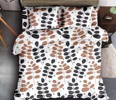 Dekbedovertrek Micropercal - Lits-Jumeaux - 240 x 220 cm - CoffeeLeaf