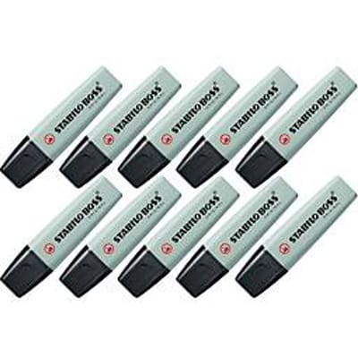 Markeerstift STABILO® BOSS Original NatureCOLORS, wigvormige punt, lichtecht, sneldrogend, groene aarde, 10 stuks