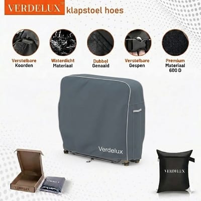 Stoelhoes Opklapbaar Tuinstoel Verdelux 71x110x34 cm Antraciet