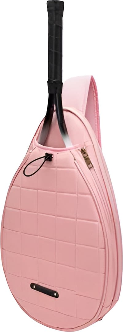 CarryQuest® - Tennistas - Tennisracket Schoudertas - Roze - Polyester - Squash - Tennis Rugzak - Badminton - Pickleball - Padel - Racketsporten - Duurzaam en Stijlvol