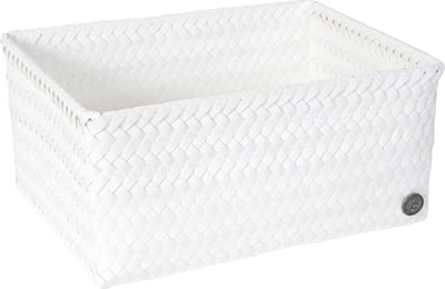 Handed By - Opbergmand - Mand - Speelgoedmand- Woonkamer - Badkamer - Kinderkamer - Luiertafel - Babykamer - Top Fit open large - wit - white