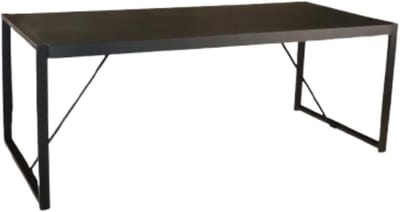 Eettafel Flora - Eetkamertafel Hout - Gezellig Tafelen - Duurzaam Mangohout - 200x90x76 cm - Zwart