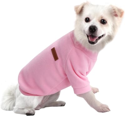 Truien Kleine Hond Hoodie Hond Sweatshirt Chihuahua Hondentrui, Warm en Lichtgewicht, Elastisch Met Een Zachte Textuur, Gemakkelijk Te Dragen en Heldere Kleuren (Roze, L)