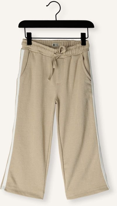 DAILY7 Wide Pants Sweat Glitter Meisjes - trainingsbroek - Beige - Maat 104