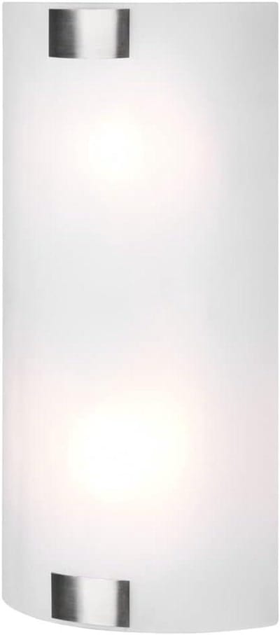 LED Wandlamp - Muurverlichting Sfeerverlichting - Woonkamer Verlichten - Plat Design - 20 x 40 cm - Wit Zilver