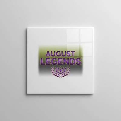 August Legends Tegel 15×15 cm – Stoere Verjaardagsquote Keramische Wandtegel – Uniek Cadeau voor Legends Geboren in Augustus