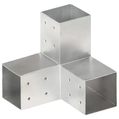 vidaXL - Paalverbinding - Y-vorm - 81x81 - mm - gegalvaniseerd - metaal