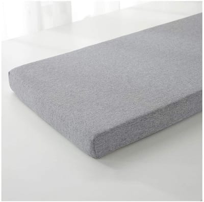 wangk Tuin Bank Kussen met Bevestigingsbanden, Bench Mat Pad Patio Bench Pad ligstoel kussen Vervanging Matras Pad Indoor Outdoor, Patio Rechthoek Bench Kussen-G7 Grijs 200×30×3cm (79×12×1,2 inch)