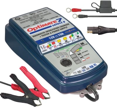 Krachtige 12V Acculader en Onderhouder met 9 Stappen - Voor Loodzuur en Deep Cycle Accu's