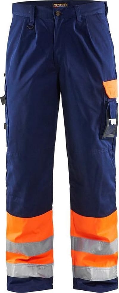 Blaklader Werkbroek High Vis 1584-1860 - High Vis Oranje/Marineblauw - C154