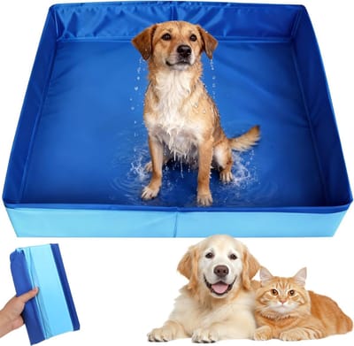 Nexvo® Hondenzwembad - Hondenzwembaden - Hondenzwembad Opvouwbaar - Blauw - 50cm x 50cm x 10cm