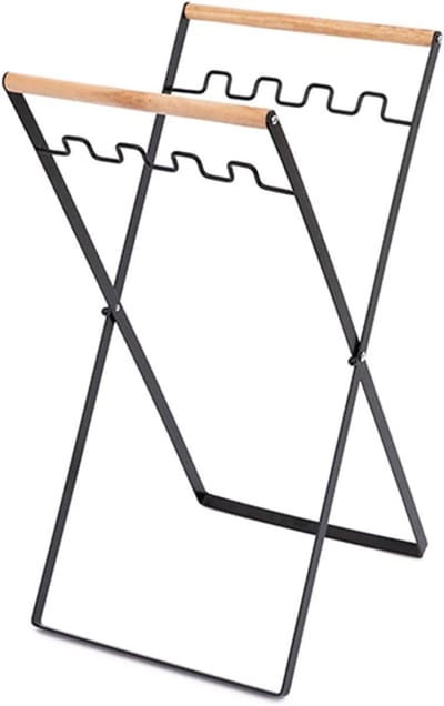 Vuilzakhouder - Afvalzakhouder - Buiten Binnen - Opvouwbaar Draagbaar - 48x32x25cm - Zwart