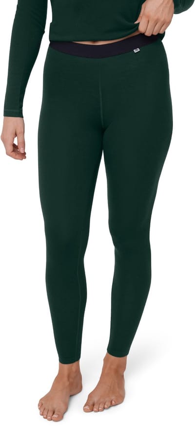 DANISH ENDURANCE Thermo Leggings - Dames - Merino Wol - Thermobroek - Donkergroen - Maat M