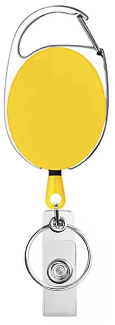 HPN - Sleutelhanger - Uitrekbare sleutelhanger - Koord~Sleutelhanger - Keychain - Keycord - Pashouder - Met pasjes lusje - Geel