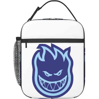 Spitfire Skate Geïsoleerde Lunchtas voor Vrouwen Kinderen Draagbare Voedseldozen Thermische Lunchbox Tote One Size black