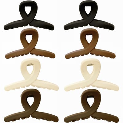 Daity Kleine haarklemmen - 4 -5 cm - antislip haarklemmen - haarklemmen voor vrouwen en meisjes - sterke grip - bananenhaarklemmen voor halflang en lang haar - 8 stuks