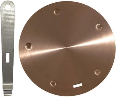 Warmteverdelingsplaat voor inductiekookplaten, converterschijf met afneembare handgreep, isolerend, 20 cm, roestvrij staal, geschikt voor alle pannen