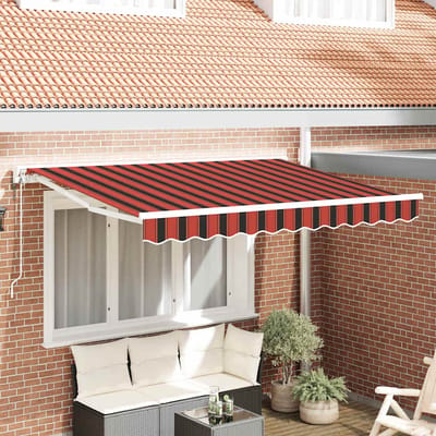 vidaXL - Zonnescherm - Frame - Oranje - en - Zwart - 250 - x - 200 - cm