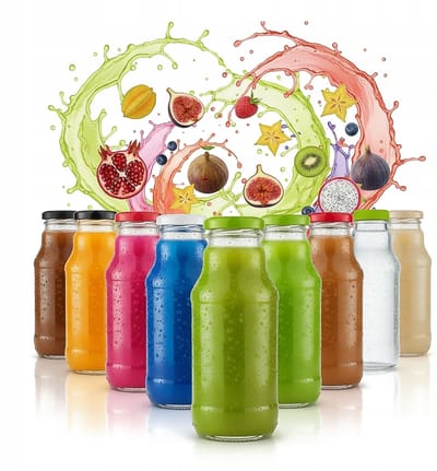 Bimberek KUBUŚ - Glazen Fles - 330ml - Inclusief Deksel - Schokbestendig Glas