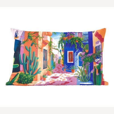 Sierkussens - Kussentjes Woonkamer - 60x40 cm - Geel - Blauw - Oranje - Huis