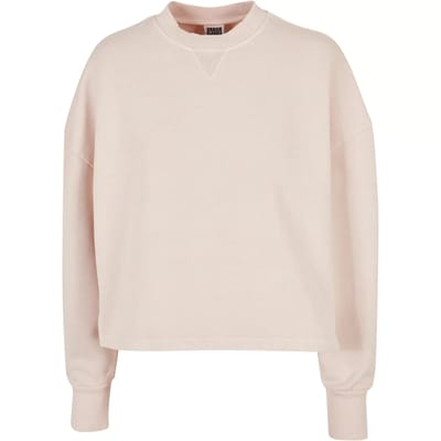 Urban Classics - Heavy Terry Garment Dye Crewneck sweater/trui - M - Roze