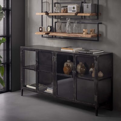 AnLi Style Dressoir Rift metal 4 deuren