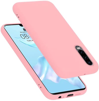 Cadorabo Hoesje geschikt voor Huawei P30 in LIQUID ROZE - Beschermhoes gemaakt van flexibel TPU silicone Case Cover