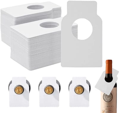 Dailygoods- Etiket herbruikbaar - Etiketten voor wijnflessen - Etiket stickers - Etiketten voor wijnkelder - Dubbelzijdig - Onmisbaar voor wijnliefhebbers - Wijnetiketten