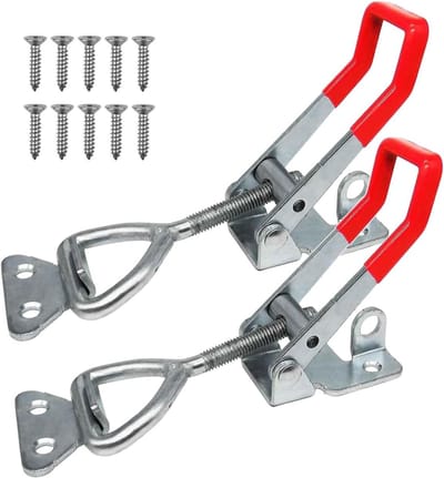 ByShane - Stuks Verstelbare Toggle Catch Latch Metaal Quick Release Pull Latch - Zwart - Voor Deuren, Kasten, Dozen, Koffers - 990kg Draagvermogen