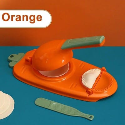 Kit de presse à emballer les boulettes 2 en 1, machine à mouler la pâte à boulettes manuelle, gadget de cuisine, outil de cuisson pour tarte aux pommes orange