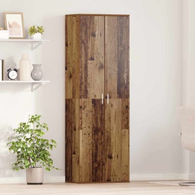 vidaXL Highboard 60 x 35 x 180 cm Bewerkt hout Oud Hout