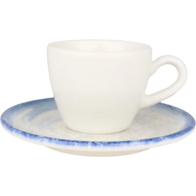 Bonna Harena - Espresso kopjes & schotel - 80 cc - Porselein - set van 6