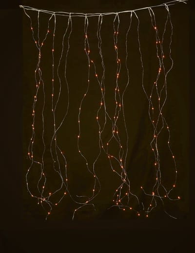 GUIRMA - Warm wit lichtgordijn 1,7 x 0,5 m, 90 leds, buiten, 8 standen
