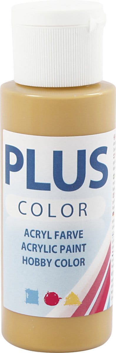 Plus Color Acrylverf, goud, 60 ml/ 1 fles