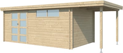 Woodlands Blokhut Oregon Met Overkapping 655 x 295 cm