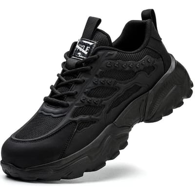 Nieuwste Witte Veiligheidsschoenen Sneakers Heren Stalen Neus Werklaarzen Anti-smash Anti-lek Lichtgewicht Beschermende Schoenen 38 black