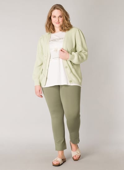 YESTA Houkje Bottoms - Greyed Army - maat X-0(44)