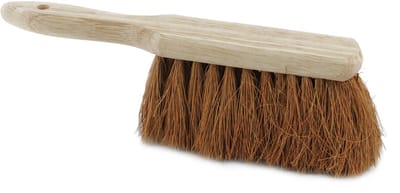 Benson Handveger stoffer van hout - kokosvezels - 28 cm - binnen en buiten - droog vuil opvegen