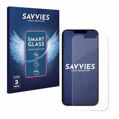 3 Stuks Savvies Screenprotector - geschikt voor Apple iPhone 13 / 13 Pro - beschermfolie glas transparant
