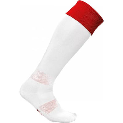 PROACT® Tweekleurige sportsokken PA0300 - White / Sporty Red - 27/30 EU