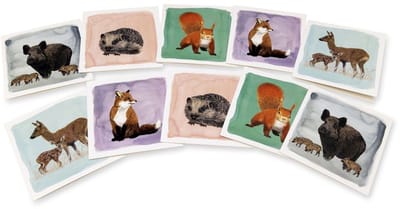 Kaartenset Bosdieren - Myrte (2 x 5 designs)
