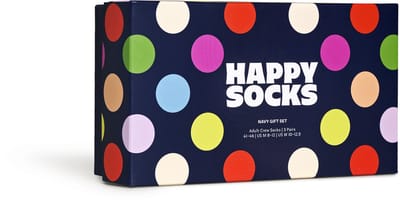 Happy Socks unisex giftbox 3P sokken navy blauw