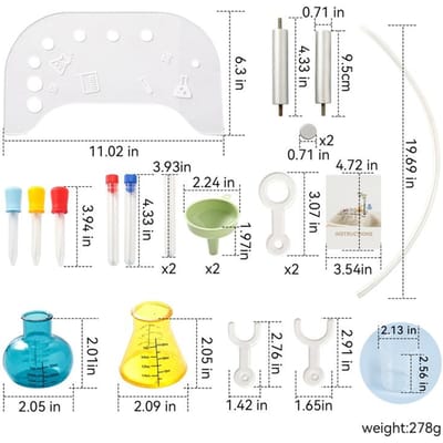 Mini Wetenschaps Experiment Kit Voor Kinderen Vanaf 6 Jaar pH Zuur-Base Test Kit En Chemische Detectie Tool Set Educatief Speelgoed Cadeau white