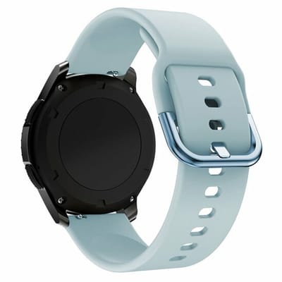 By Qubix - Geschikt voor Garmin bandje - Siliconen Sportband - Lichtblauw - Geschikt voor Garmin Vivoactive 6 / 5 / 3 - Smartwatch bandje 20mm