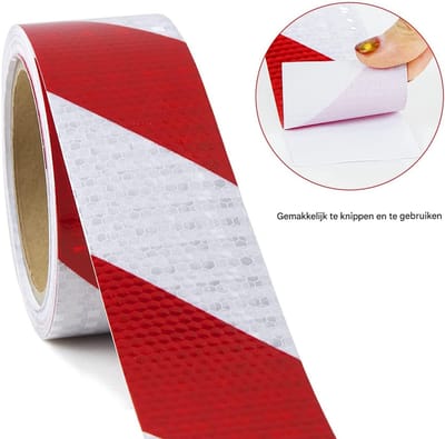 carmdering - Reflectieve Sticker - Auto Reflecterende Markering - Veiligheidsstrip - Breedhoekreflectie - Zeshoekig Honingraatpatroon - PVC - Waterbestendig En Stofafstotend - Verhoogt Zichtbaarheid In Het Donker - 1 Stuk