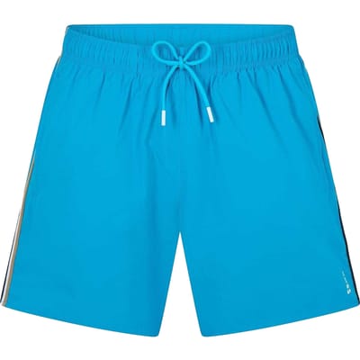 Boss Heren Iconic Zijstreep Zwemshort (Turquoise/Aqua)