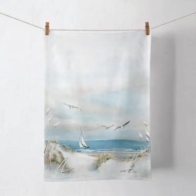 Ambiente Kitchen towel Sailing at sea – set van 2 theedoeken 50x70 cm – 100% katoen – maritiem nautisch design