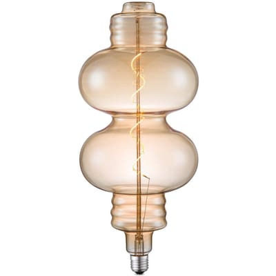 Home Sweet Home - Edison Vintage E27 LED filament lichtbron Spiraal - Amber - 18/18/40cm - Dimbaar - 4W 280lm 2700K - warm wit licht - geschikt