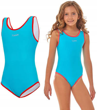 ZAGANO - Badpak meisjes - Maat 122 - Sneldrogende - Sport zwempak - Strandpak damen