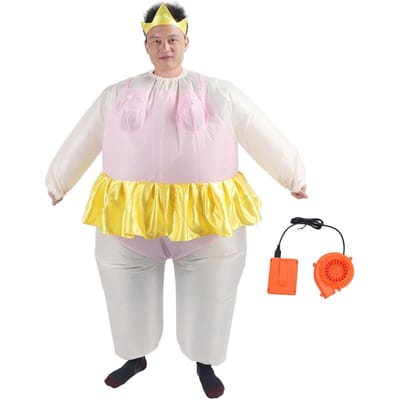Opblaasbaar Kostuum Grappig Polyester met Blazert Opblazen Balletpak voor Feest Cosplay Halloween roze
